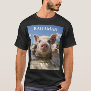 Bahamas Simmande Grisar - Exuma Grisstrand Äventyr T Shirt