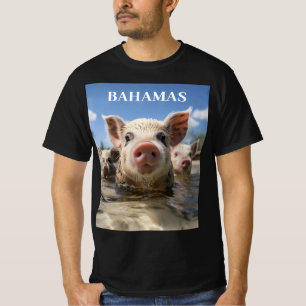 Bahamas Simmande Grisar - Exuma Grisstrand Äventyr T Shirt