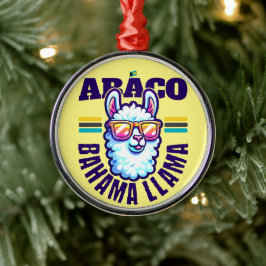 Bahamas Souvenir Gift: Abaco Bahamas Bahama Llama Julgransprydnad Metall