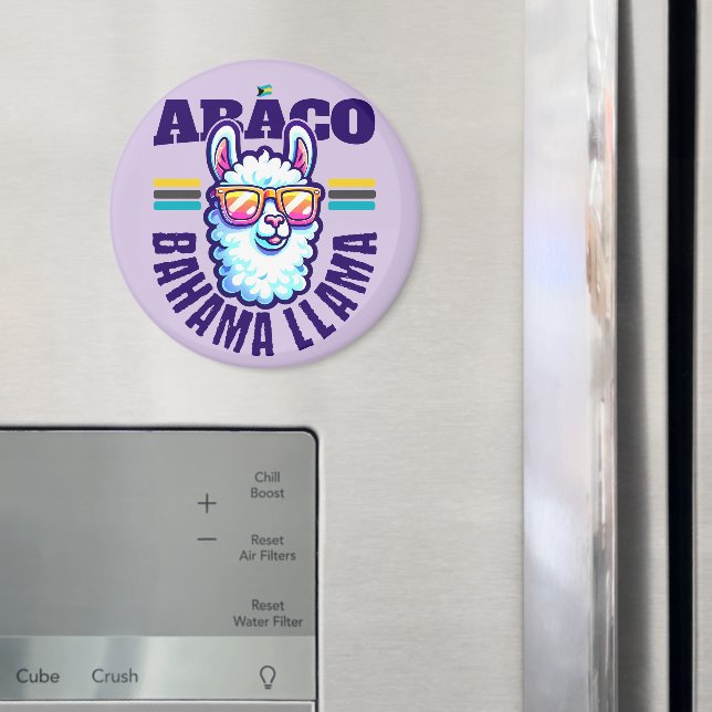 Bahamas Souvenir Gift: Abaco Bahamas Bahama Llama Magnet (In Situ (Fridge))