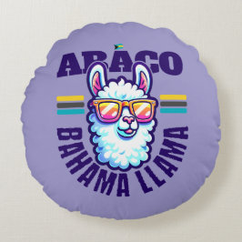 Bahamas Souvenir Gift: Abaco Bahamas Bahama Llama Rund Kudde