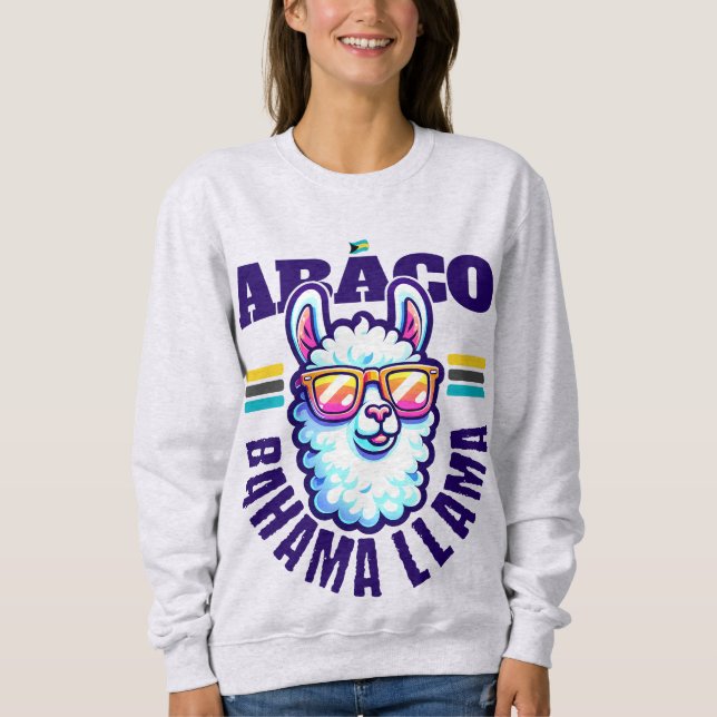 Bahamas Souvenir Gift: Abaco Bahamas Bahama Llama T Shirt (Framsida)