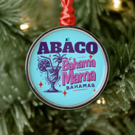 Bahamas Souvenir Gift: Abaco Bahamas Bahama Mamma Julgransprydnad Metall