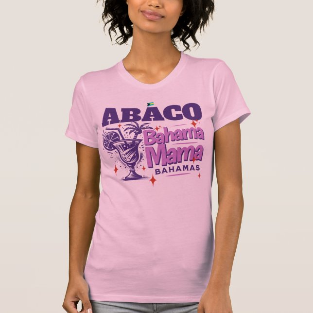 Bahamas Souvenir Gift: Abaco Bahamas Bahama Mamma T Shirt (Framsida)