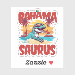 Bahamas Souvenir Gift: Abaco Bahamas Bahama Saurus Klistermärken