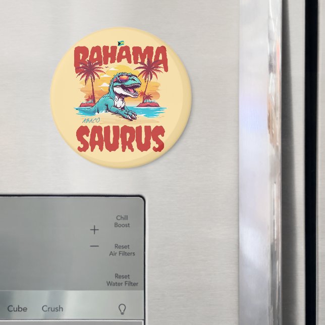 Bahamas Souvenir Gift: Abaco Bahamas Bahama Saurus Magnet (In Situ (Fridge))