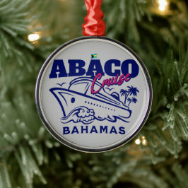 Bahamas Souvenir Gift: Abaco Bahamas Cruise Julgransprydnad Metall