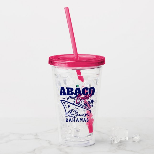 Bahamas Souvenir Gift: Abaco Bahamas Cruise Take Away Mugg (Framsida Ice)
