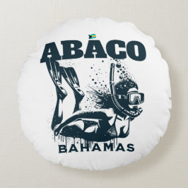 Bahamas Souvenir Gift: Abaco Bahamas Dive Rund Kudde