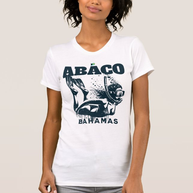 Bahamas Souvenir Gift: Abaco Bahamas Dive T Shirt (Framsida)