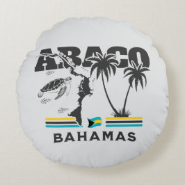 Bahamas Souvenir Gift: Abaco Bahamas Självständigh Rund Kudde