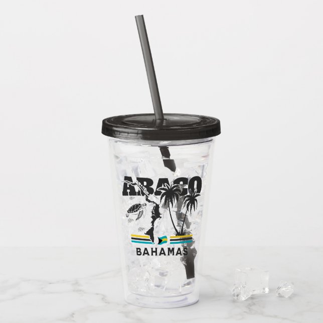 Bahamas Souvenir Gift: Abaco Bahamas Självständigh Take Away Mugg (Framsida Ice)