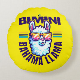 Bahamas Souvenir Gift: Bimini Bahamas Bahama Llama Rund Kudde