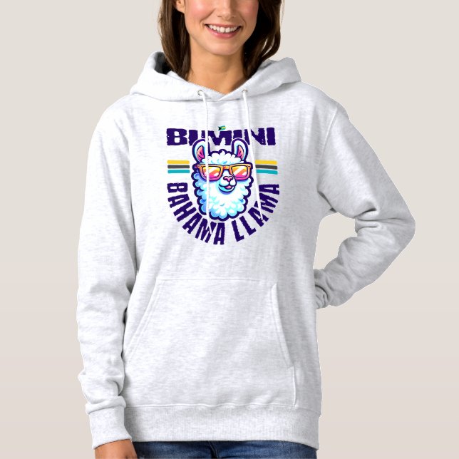 Bahamas Souvenir Gift: Bimini Bahamas Bahama Llama T Shirt (Framsida)
