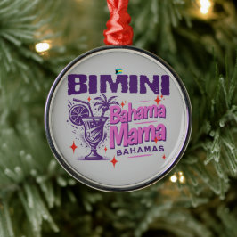 Bahamas Souvenir Gift: Bimini Bahamas Bahama Mamma Julgransprydnad Metall