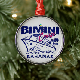 Bahamas Souvenir Gift: Bimini Bahamas Cruise Julgransprydnad Metall