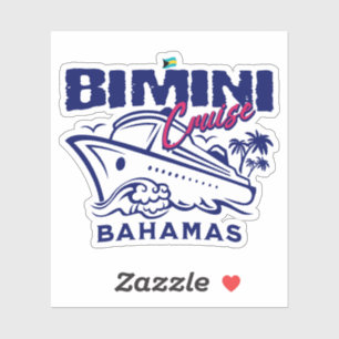 Bahamas Souvenir Gift: Bimini Bahamas Cruise Klistermärken