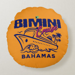 Bahamas Souvenir Gift: Bimini Bahamas Cruise Rund Kudde
