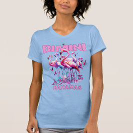 Bahamas Souvenir Gift: Bimini Bahamas Flamingo T Shirt