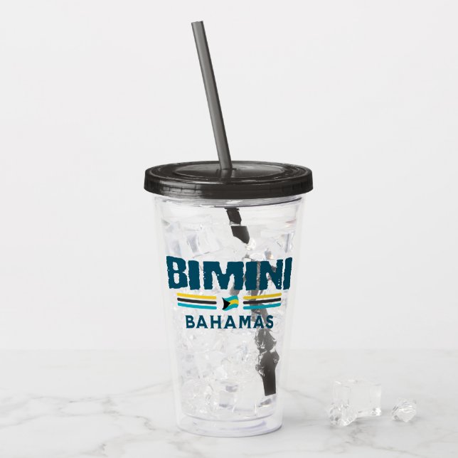 Bahamas Souvenir Gift: Bimini Bahamas Självständig Take Away Mugg (Framsida Ice)