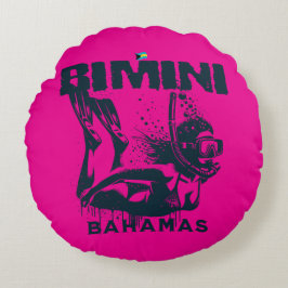 Bahamas Souvenir Gift: Bimini Bahamas Snorkeling Rund Kudde