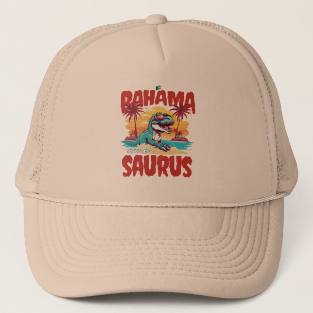Bahamas Souvenir Gift: Eleuthera Bahama Saurus Keps (Framsida)
