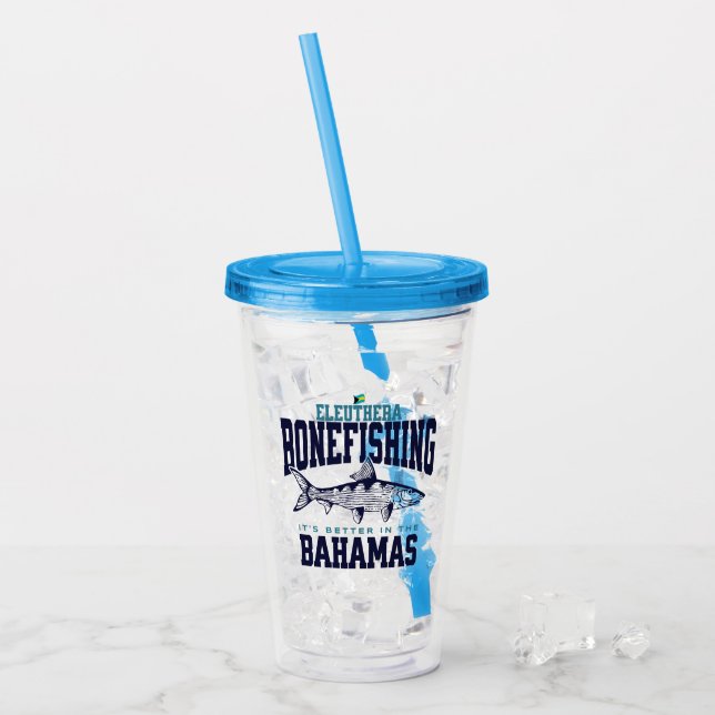 Bahamas Souvenir Gift: Eleuthera Bahamas Bonefish Take Away Mugg (Framsida Ice)