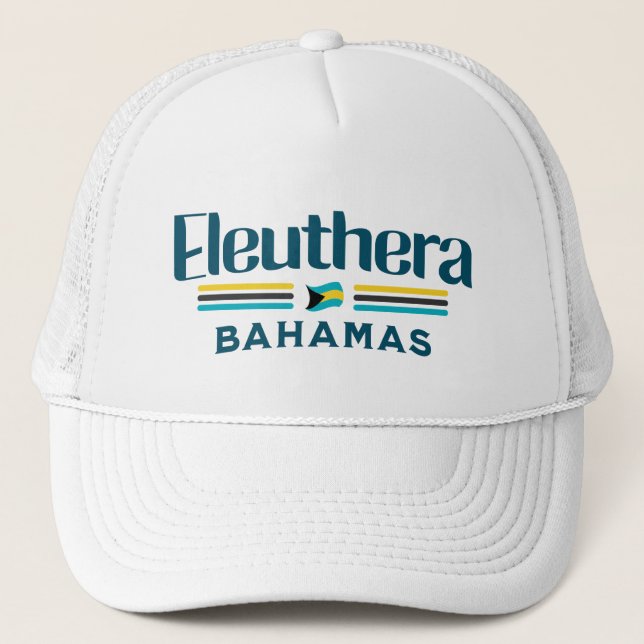 Bahamas Souvenir Gift: Eleuthera Bahamas Flagga Keps (Framsida)