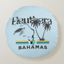 Bahamas Souvenir Gift: Eleuthera Bahamas Flagga Rund Kudde
