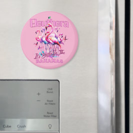Bahamas Souvenir Gift: Eleuthera Bahamas Flamingo Magnet
