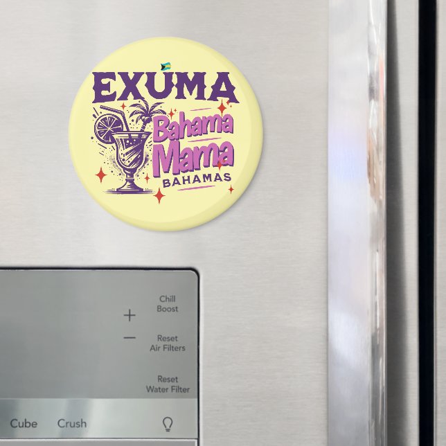 Bahamas Souvenir Gift: Exuma Bahamas Bahama Mamma Magnet (In Situ (Fridge))