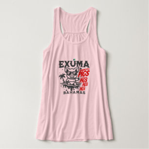 Bahamas Souvenir Gift: Exuma Bahamas Swimming Gris Linne Med Racerback