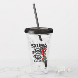 Bahamas Souvenir Gift: Exuma Bahamas Swimming Gris Take Away Mugg