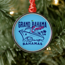 Bahamas Souvenir Gift: Grand Bahama Bahamas Cruise Julgransprydnad Metall