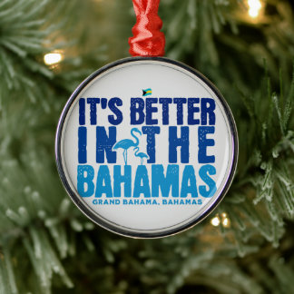 Bahamas Souvenir Gift: Grand Bahama Bahamas Cruise Julgransprydnad Metall