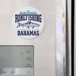 Bahamas Souvenir Gift: Grand Bahama Bonefishing Magnet