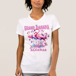 Bahamas Souvenir Gift: Grand Bahama Flamingo Bird T Shirt