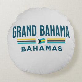 Bahamas Souvenir Gift: Grand Bahama Independence Rund Kudde