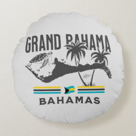 Bahamas Souvenir Gift: Grand Bahama Independence Rund Kudde
