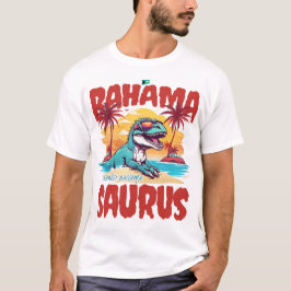 Bahamas Souvenir Gift: Grand Bahama Saurus T-Rex T Shirt