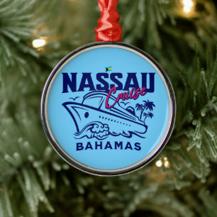 Bahamas Souvenir Gift: Nassau Bahamas Cruise Julgransprydnad Metall