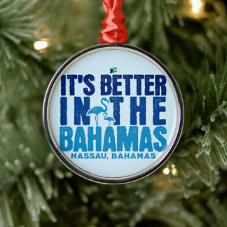 Bahamas Souvenir Gift: Nassau Bahamas Cruise Julgransprydnad Metall