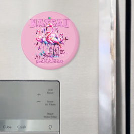 Bahamas Souvenir Gift: Nassau Bahamas Flamingo Magnet