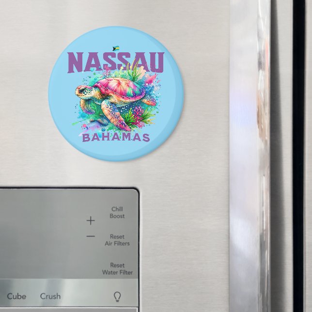 Bahamas Souvenir Gift: Nassau Bahamas Sea Turtle Magnet (In Situ (Fridge))