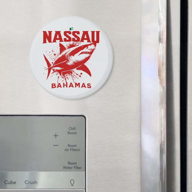 Bahamas Souvenir Gift: Nassau Bahamas Shark Fish Magnet (In Situ (Fridge))