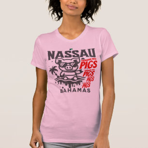 Bahamas Souvenir Gift: Nassau Bahamas Swimming Gri T Shirt
