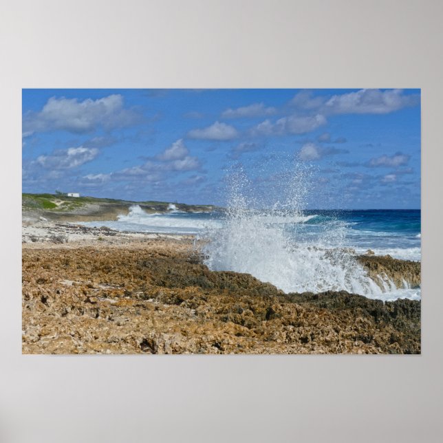 Bahamas Splash, Great Abaco Island, Bahamas Poster (Framsidan)