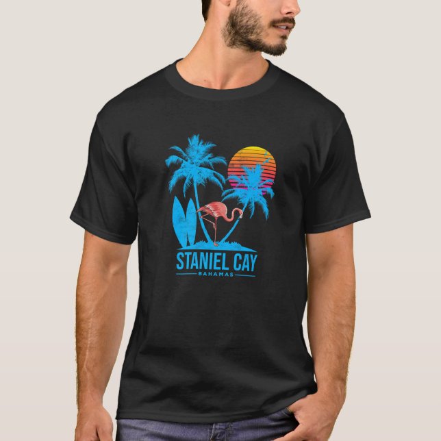 Bahamas Staniel Cay Premium T Shirt (Framsida)