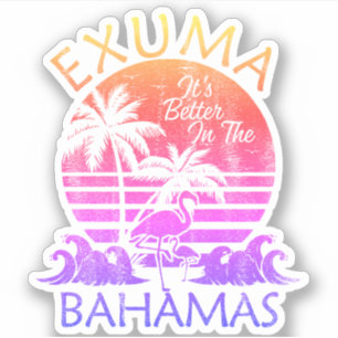 Bahamas Sticker Exuma Vacation Beach Cruise Klistermärken