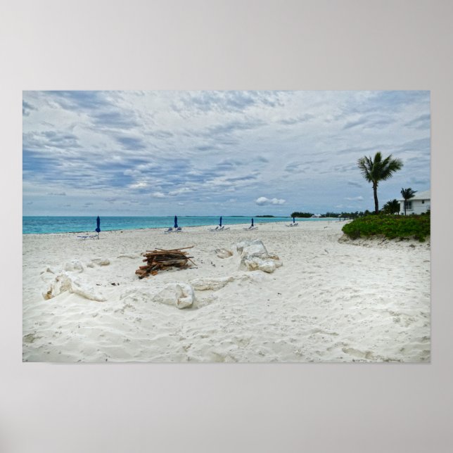 Bahamas Strand Eldstad Poster (Framsidan)